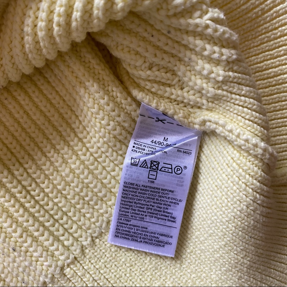 Banana Republic Butter Chunky Ribbed Cardigan Sweater, “Yellow Confetti” Knit - Picture 11 of 17